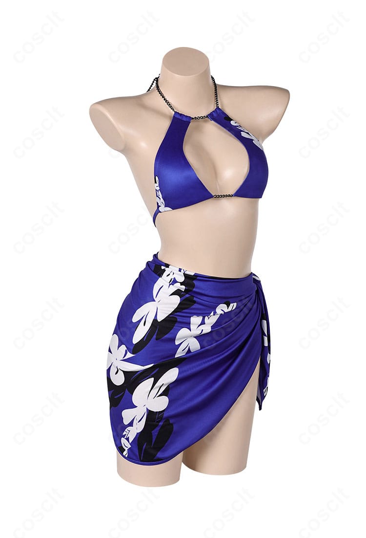 鉄拳8 レイナの水着コスプレ衣装 右側面。カッティングとラインの美しさが分かるディテール。