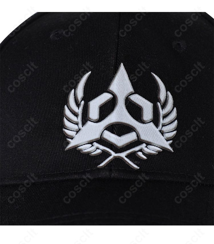 鉄拳8 レイナの水着コスプレ衣装 帽子の図案装飾ディテール。個性的なモチーフを鮮明に表現。