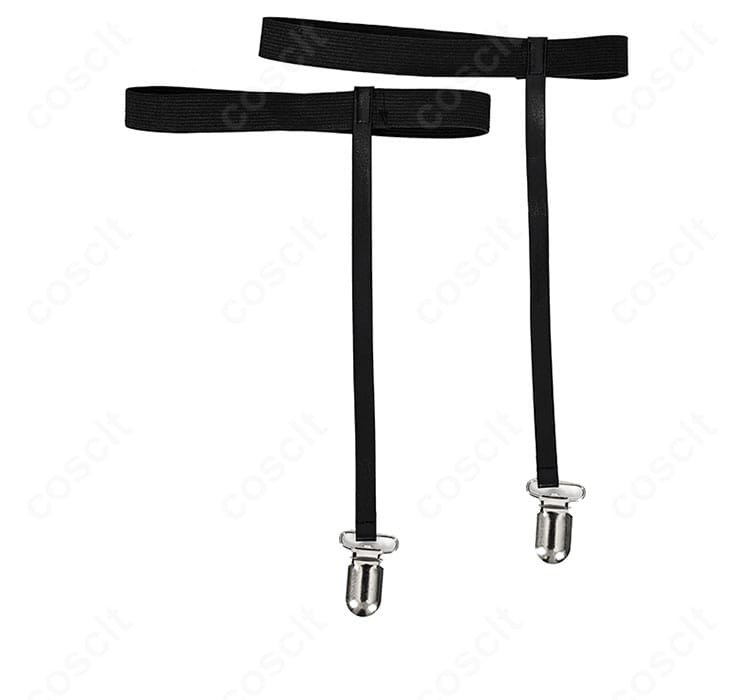 脚元のレッグアクセサリーを示す日奈森あむ 制服コスプレの小物ディテール