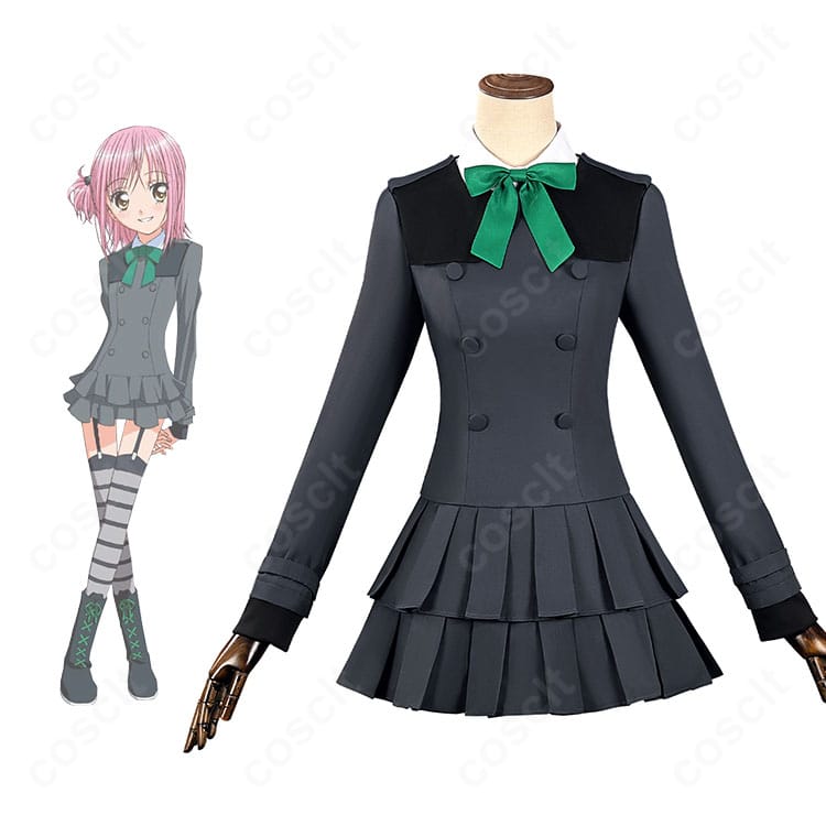 日奈森あむの聖夜学園制服コスプレ衣装とキャラクター画像の比較カット