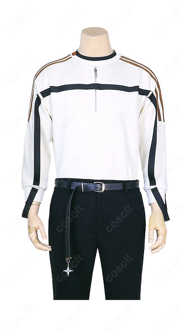 恋と深空 マヒル『くつろぎ』コスプレ衣装の正面ディテール。落ち着いた配色と綺麗なライン、補強ステッチの仕立てが分かる画像。