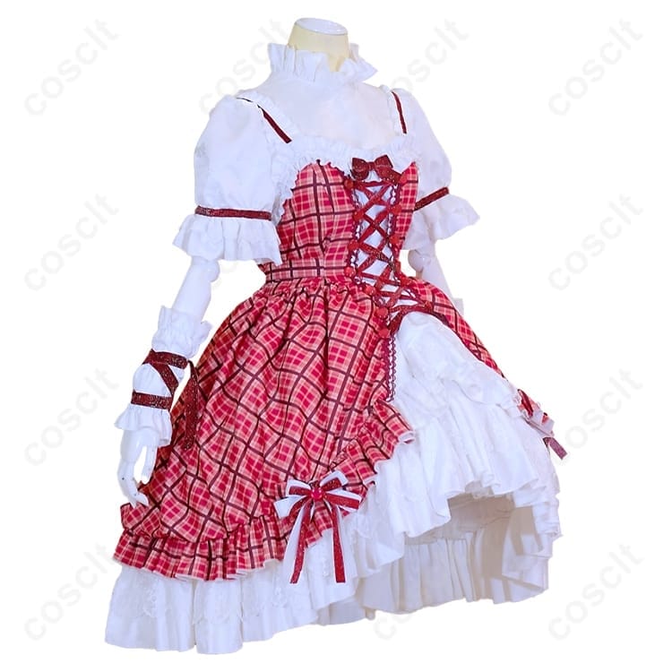 しゅごキャラ！日奈森あむ コスプレ衣装 チェック柄ケーキドレス 高発色で再現度高く着脱も簡単 - 2枚目の画像
