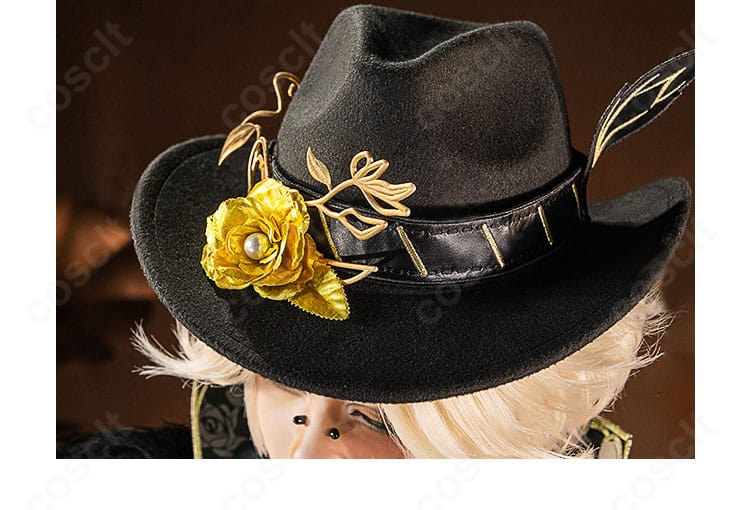 探鉱者 梟徒の帽子詳細カット。衣装全体と調和する色調と質感が分かるアップ。