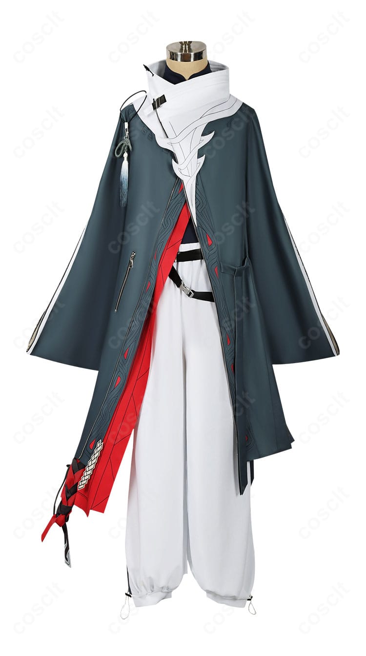 アークナイツ ユウ コスプレ衣装の正面全体。コートとインナーのラインが分かる高再現デザイン。