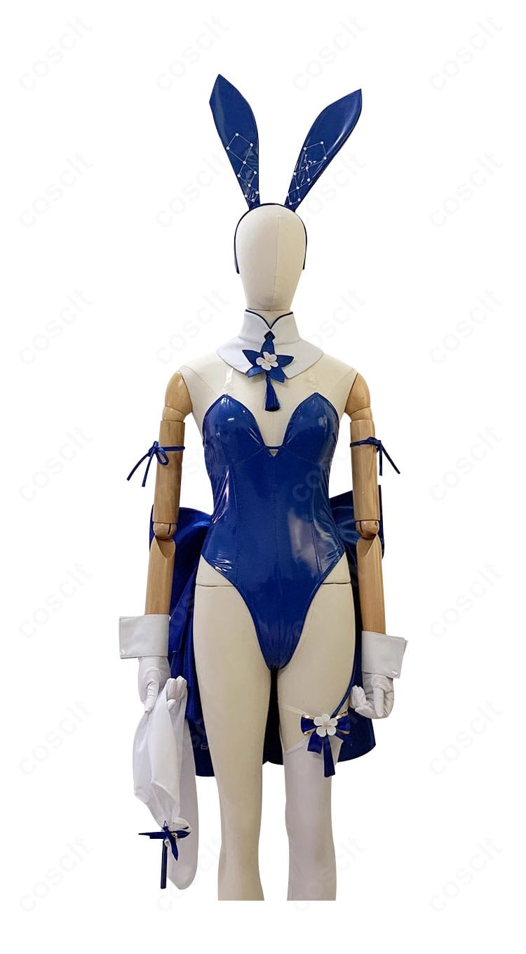 アズールレーン 信濃 バニーガール衣装の正面アップ。胸元からウエストのラインまで、上品セクシーなデザインを確認。