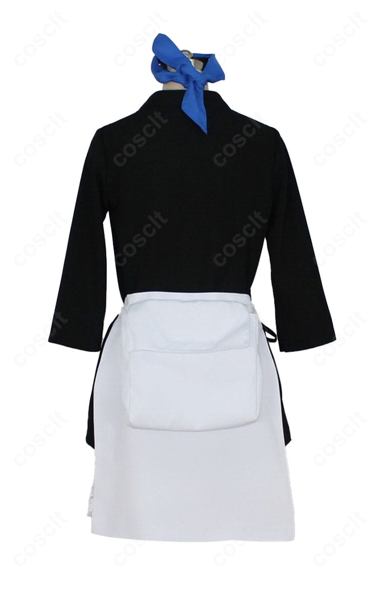 背面図：のはらリン忍装束の背面カッティングとステッチ、後部開閉の構造が視認できる画像。