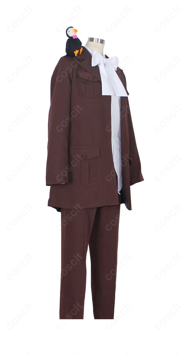 アイスランドのコスプレ衣装・右側面。ミリタリー風コートのラインと袖の形状が分かる画像