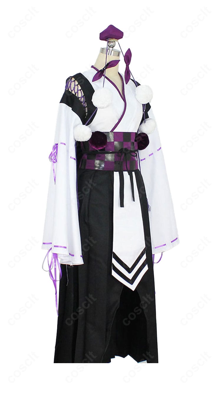 東方Project 姫海棠はたて コスプレ衣装の右側面。ベルトの厚みやスカートタックの立体感などディテールを強調。