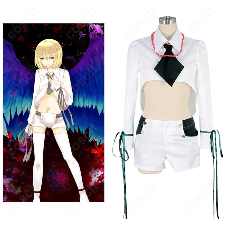 Rche（傲慢ちゃん）コスプレ衣装の正面全体とキャラクターアートを並置し、beatmania IIDXの世界観を再現したイメージ