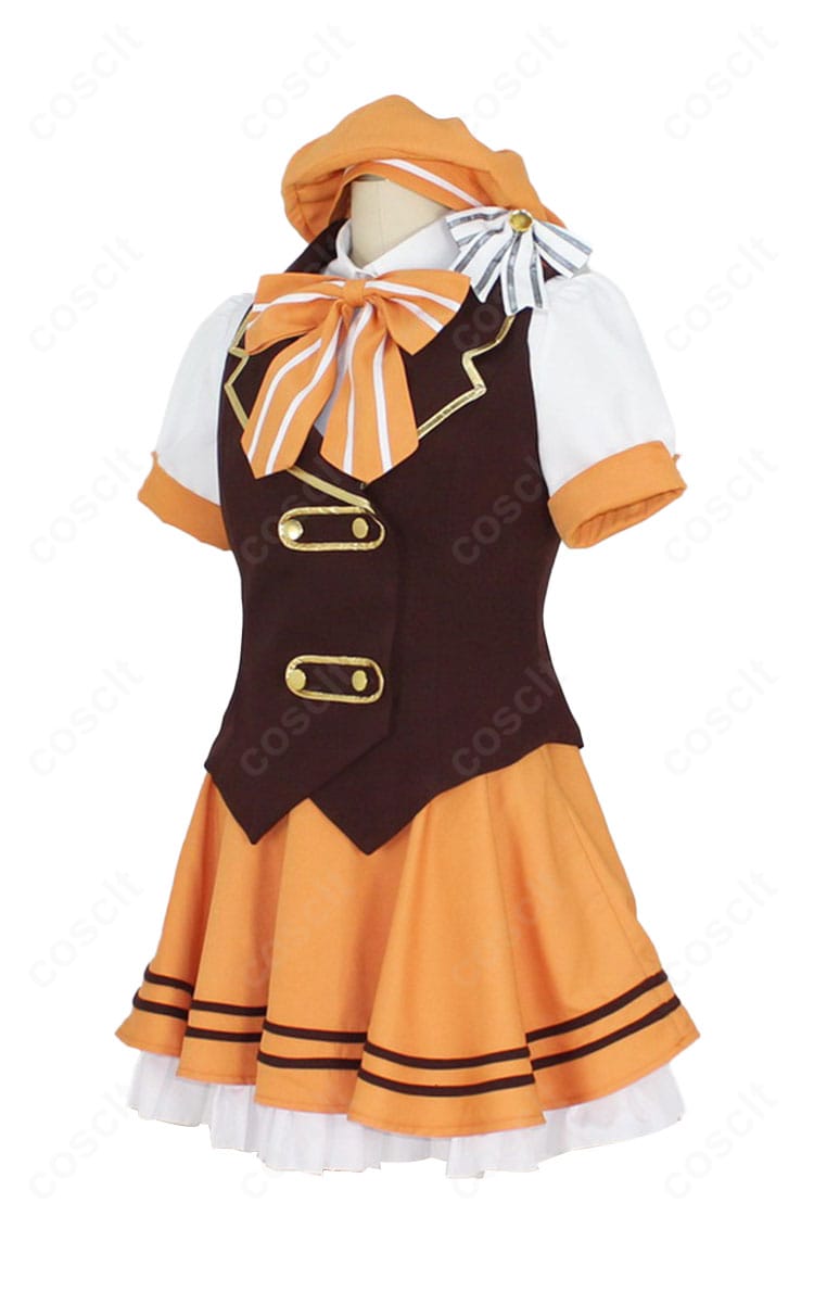 ご注文はうさぎですか?シャロ メイド服の左側面。袖口とベストのライン、シルエットの整いを確認できる画像。