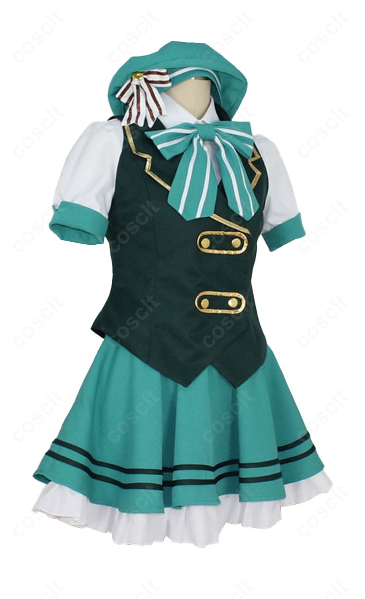 宇治松千夜 メイド服の右側面。ウエストシェイプと袖口装飾の立体感が伝わるビュー。