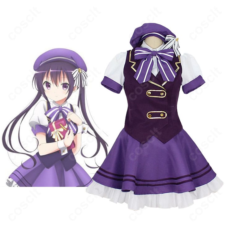 天々座理世(リゼ)のラビットハウス メイド服コスプレ正面。可愛いAラインと装飾を高再現で撮影向けに仕上げた一枚。