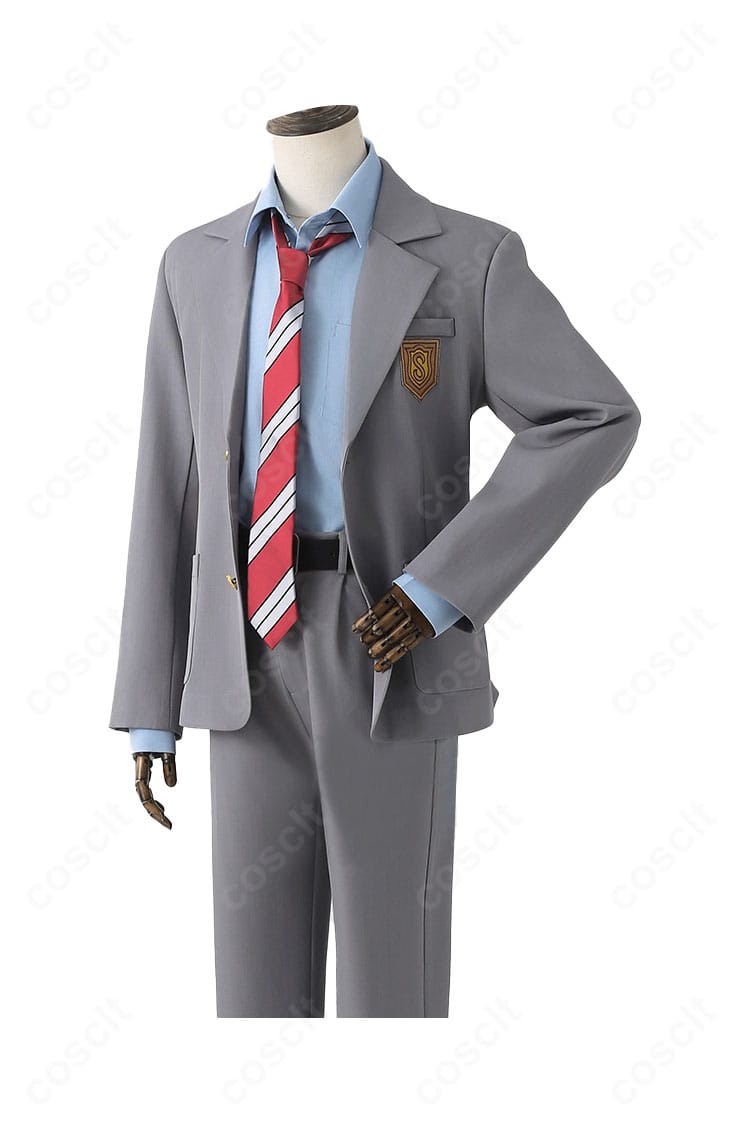 有馬公生 制服コスプレ（側面）。肩から裾までの美しいラインとフィット感がわかるサイドビュー。