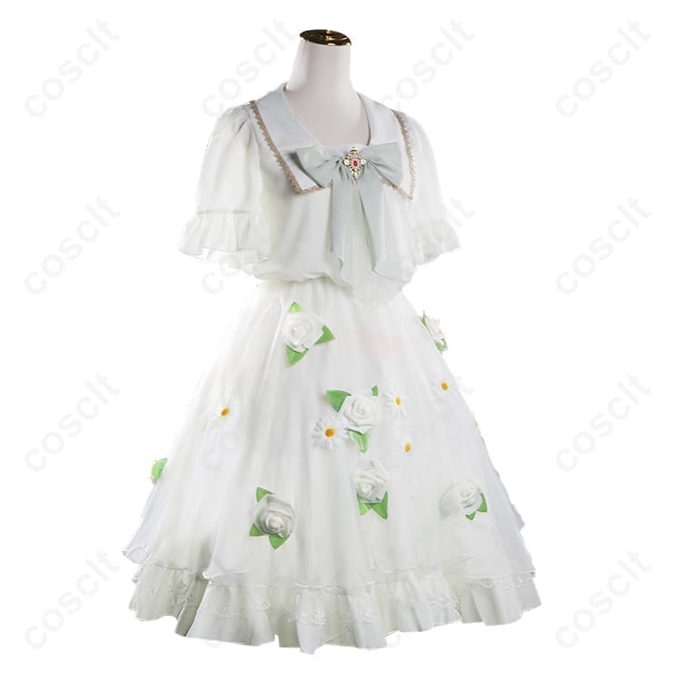 葬送のフリーレン フリーレン白ドレス衣装。軽やかで上品、撮影もイベントも快適 - 2枚目の画像