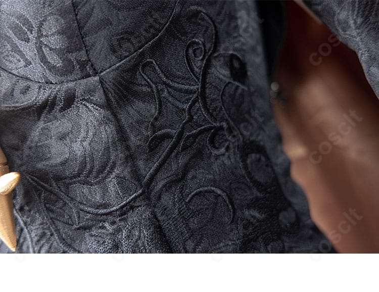 エレシュキガル衣装の腰部装飾クローズアップ。ベルトと装飾パーツの固定感と質感を表現。