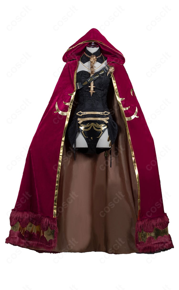 Fate/Grand Order エレシュキガル衣装の正面ディテール。胸元からマントのラインまで縫製と質感を確認できるカット。