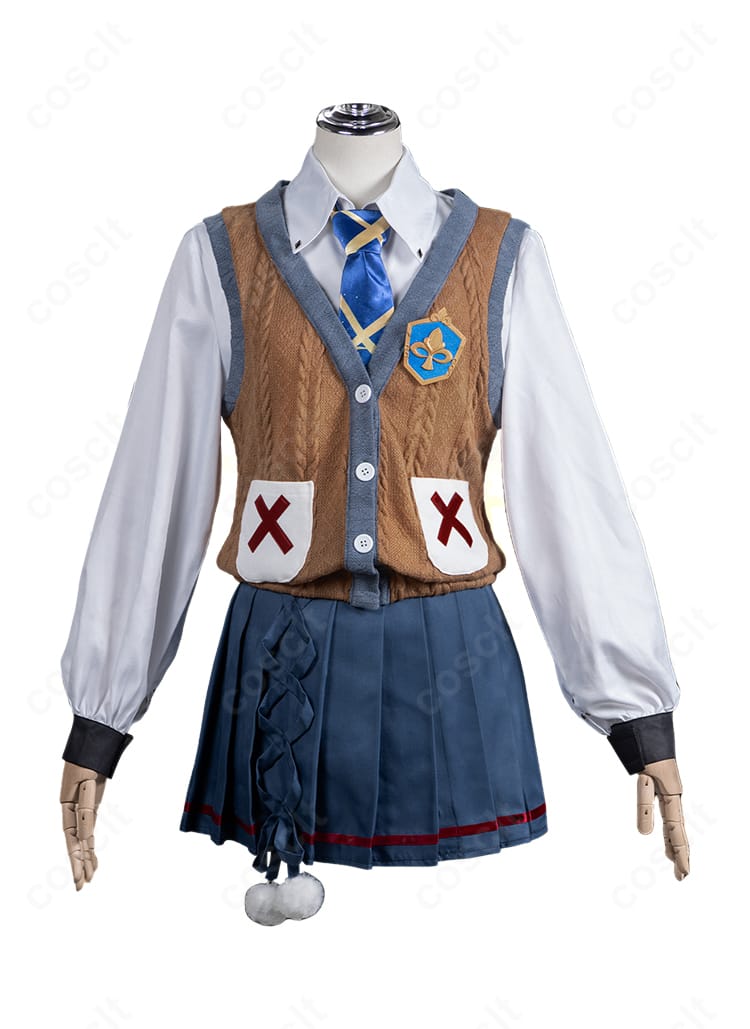 無期迷途 リン 衣装の装飾クローズアップ。胸飾り・腰飾り・太もも飾りの質感と配置を示すディテール画像。