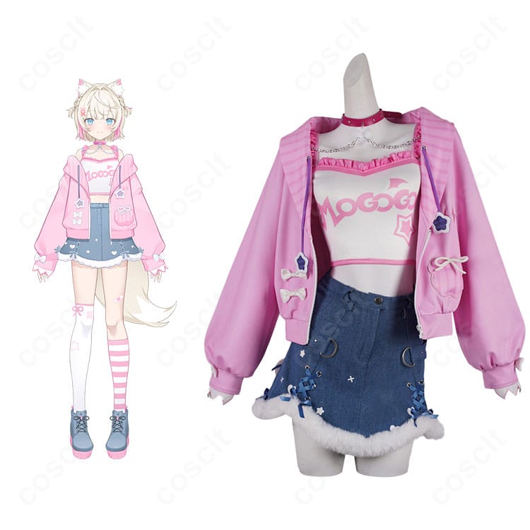 モココ・アビスガード新衣装の正面全身。通気性と耐久性を両立した生地でシルエットが綺麗に見えるコーディネート。