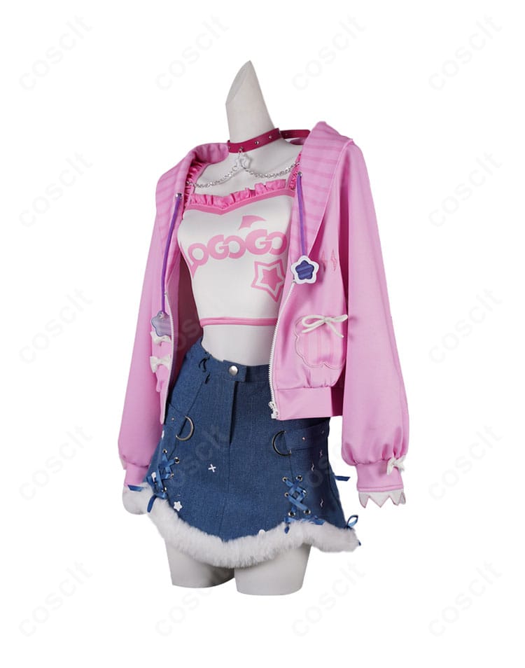 モココ・アビスガード新衣装の側面商品図。袖口や裾の装飾ライン、立体的なコートのフォルムが分かる角度。