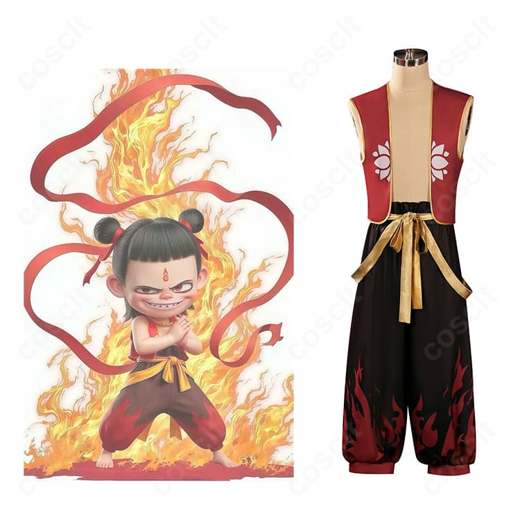 ナタ2/ナタのコスプレ衣装 正面全身。キャラクターイメージを再現した中華風デザインが際立つカット。