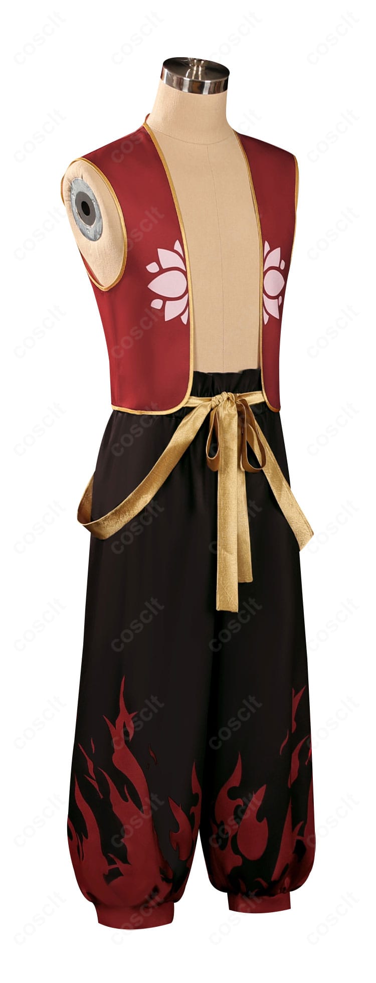 ナタのコスプレ衣装 側面。肩から腰にかけてのラインと装飾ディテールを確認できる横位置写真。