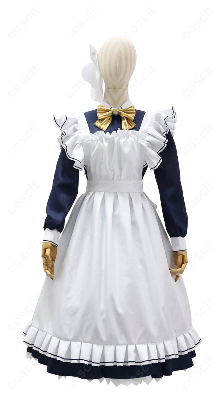 喫茶ステラと死神の蝶 四季ナツメ コスプレ衣装の正面全体図（ワンピース＋エプロン）