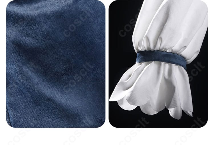 SNOW MIKU 2025 鏡音レン 衣装の袖口装飾。ライン配色とボタン周りの仕立てを拡大表示。