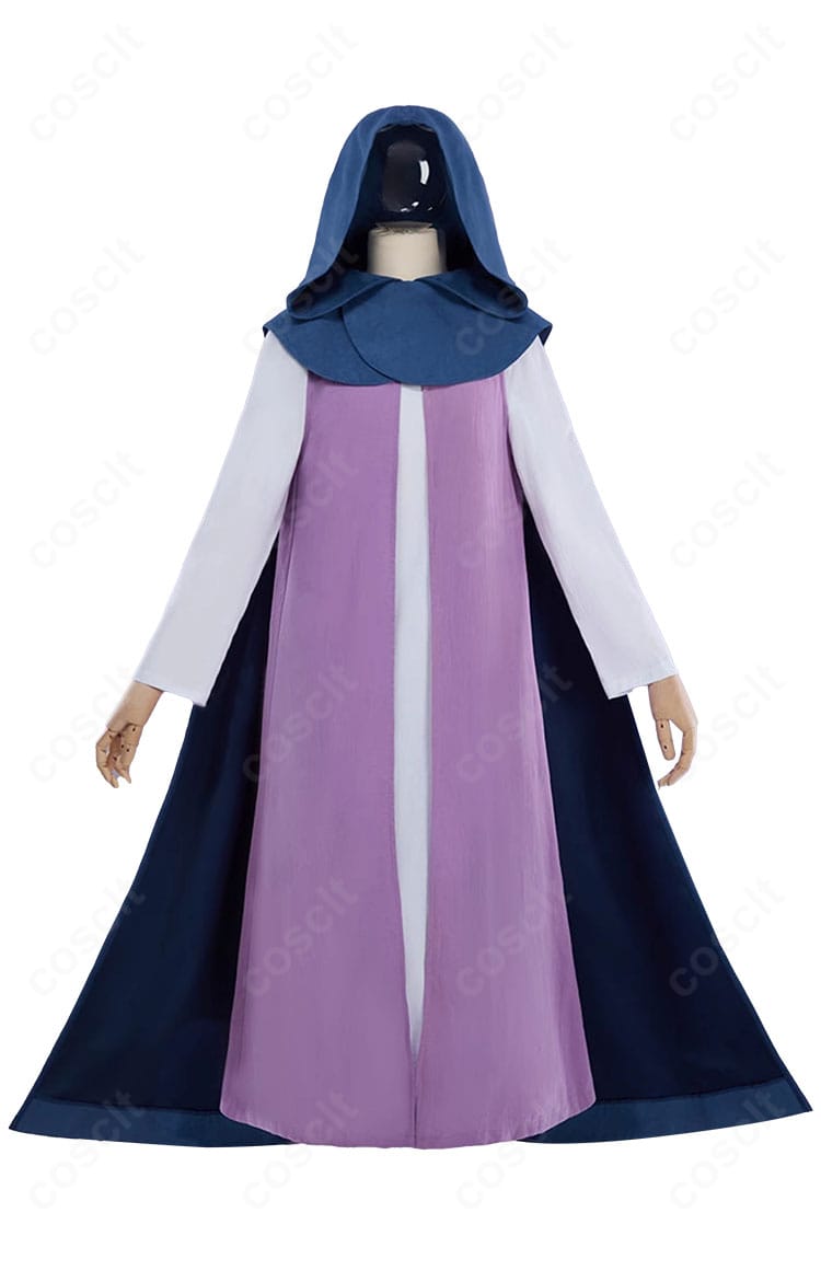 ゼルダ姫 お忍びの服コスプレ衣装の正面全身。鮮やかさと落ち着きを両立した発色と精巧ディテール。