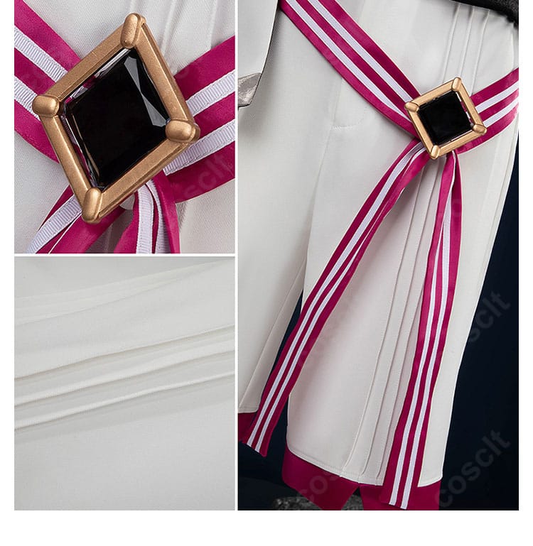 腰周りの装飾クローズアップ。シルエットを美しく見せる配置