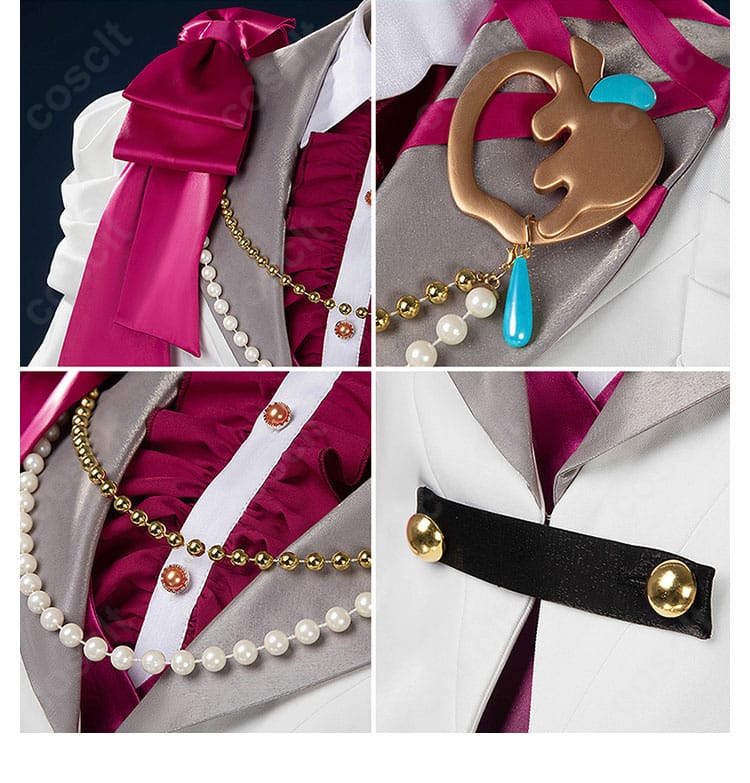 胸元〜胴回りの装飾詳細。多層の装飾が写真映えする質感