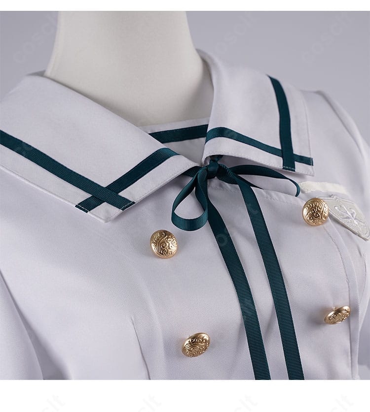 若葉睦コスプレ衣装 リボン装飾の質感と結び目の形