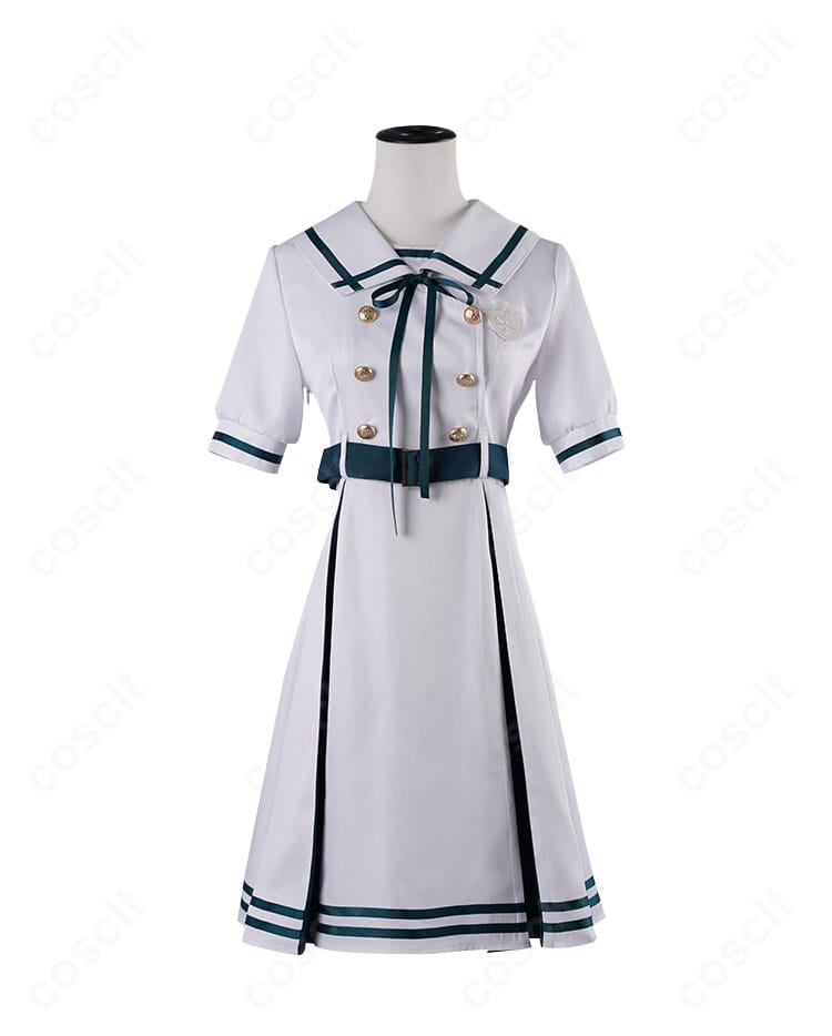 若葉睦 月ノ森女子学園夏制服コスプレ衣装の正面ディテール