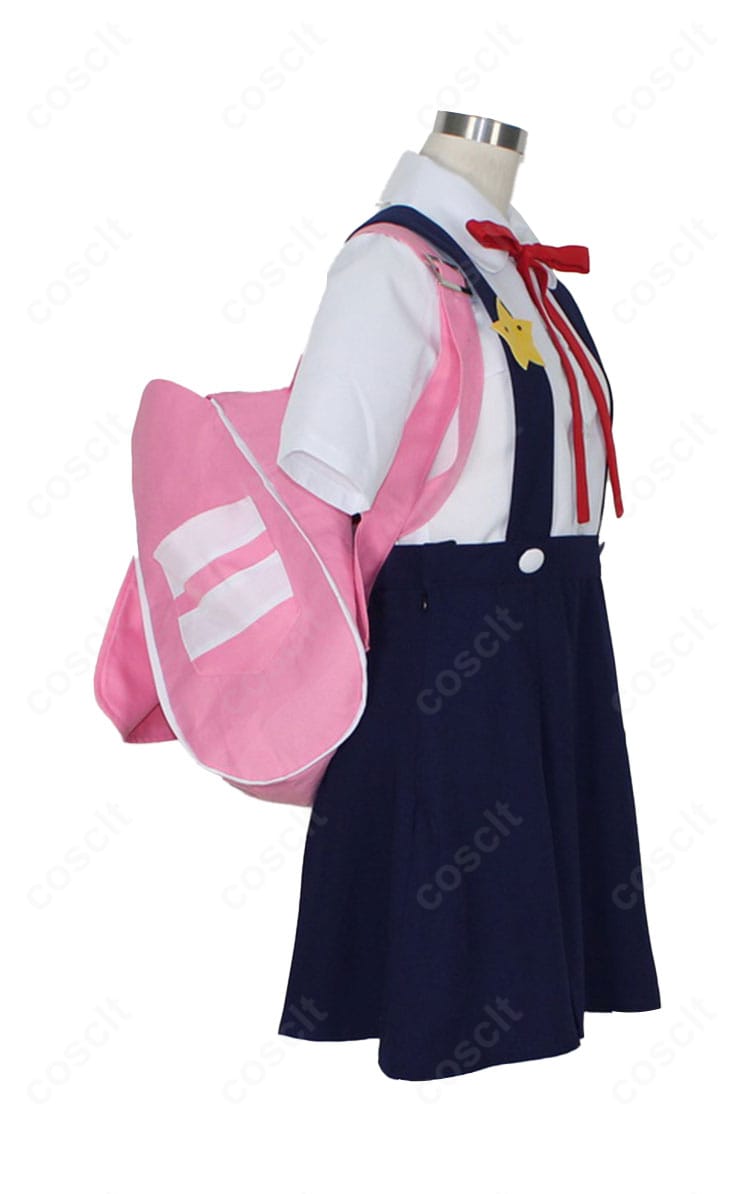 商品右側面：八九寺真宵コスプレ衣装の側面ラインとリボン・スカートの落ち感を示す画像