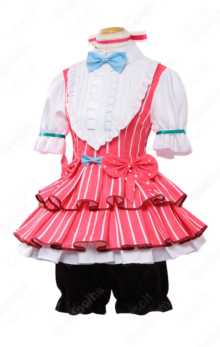 井芹仁菜 コスプレ衣装の側面ビュー。スカートのボリュームとシルエットの流れを確認できる。