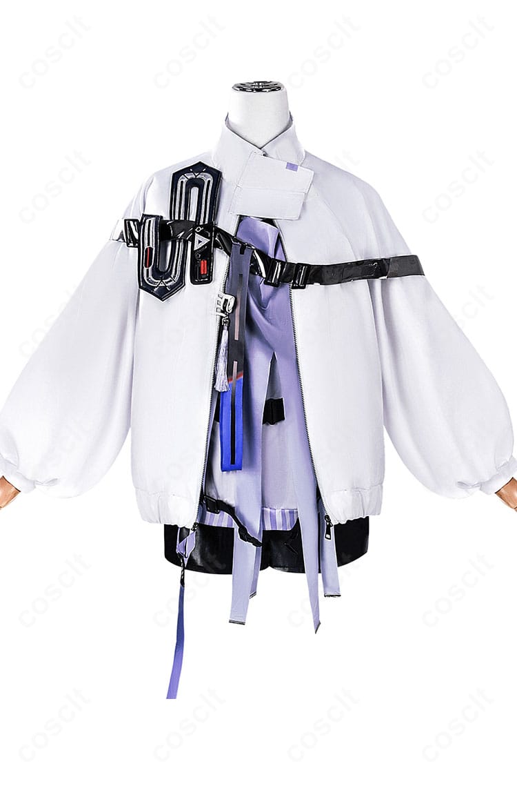 アークナイツ コントレール コスプレ衣装の正面スタイル。コートの落ち感とインナーのレイヤードが分かる高解像度ディテール。