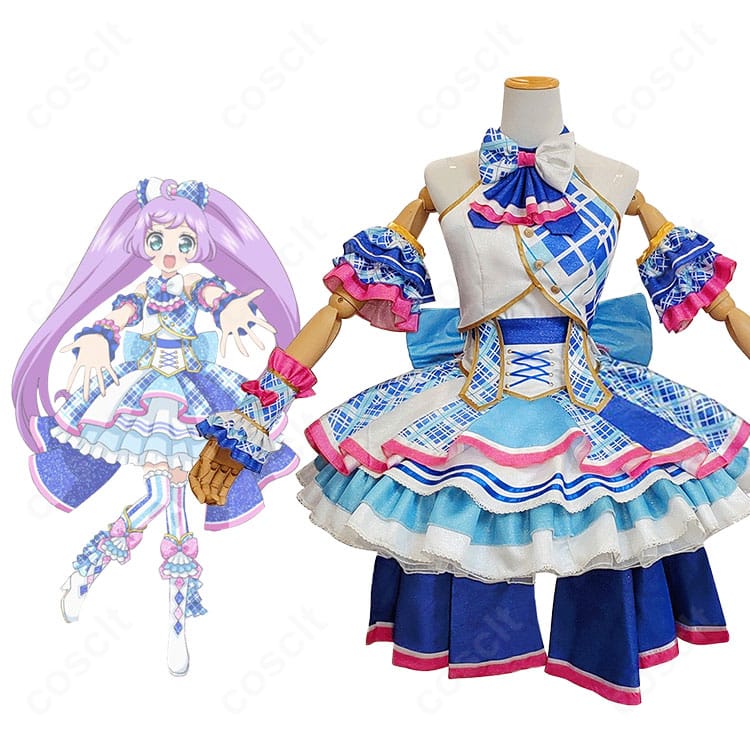 真中らぁらのそらみ♡スマイル ラブリーコーデ全体像とキャラクター比較。フルセットのシルエットと配色を正面から確認できる画像