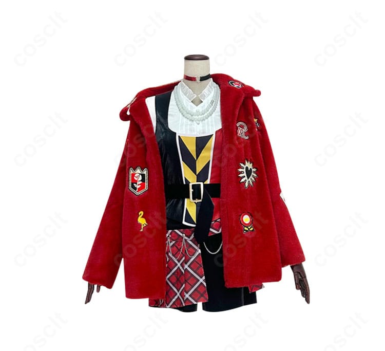 リドル・ローズハート新衣装コスプレの正面全景。襟元からオーバースカートまでのラインを確認できるフロントビュー。