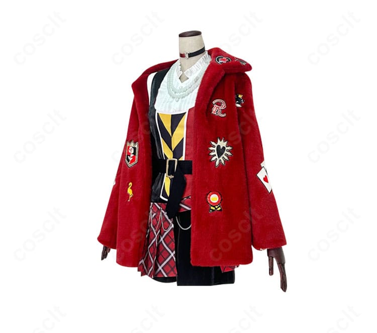 リドル・ローズハート新衣装の側面。コートとオーバースカートの重なりと脚線の見え方が分かるサイドビュー。