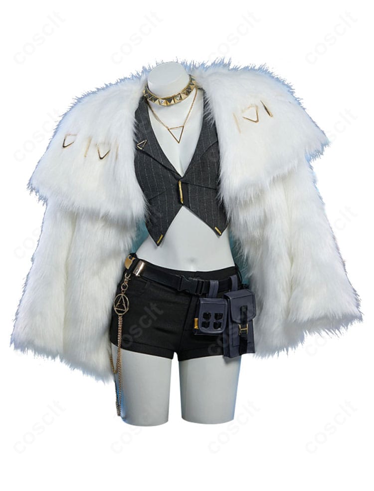 ロザンナ コスプレ衣装の正面全身。コートのハリと上品な色味、脚線を活かすシルエットを明瞭に再現