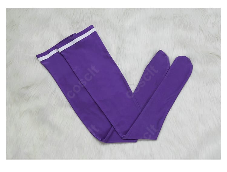 ウマ娘 プリティーダービー トレセン学園制服 冬服セーラー付属のニーソックス装飾アップ。編み目と縁取りの質感が分かるディテール。