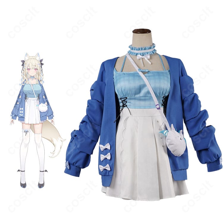 ホロライブ フワワ・アビスガードのカジュアル衣装と公式イメージ比較。配色・装飾の忠実再現を確認できるショット