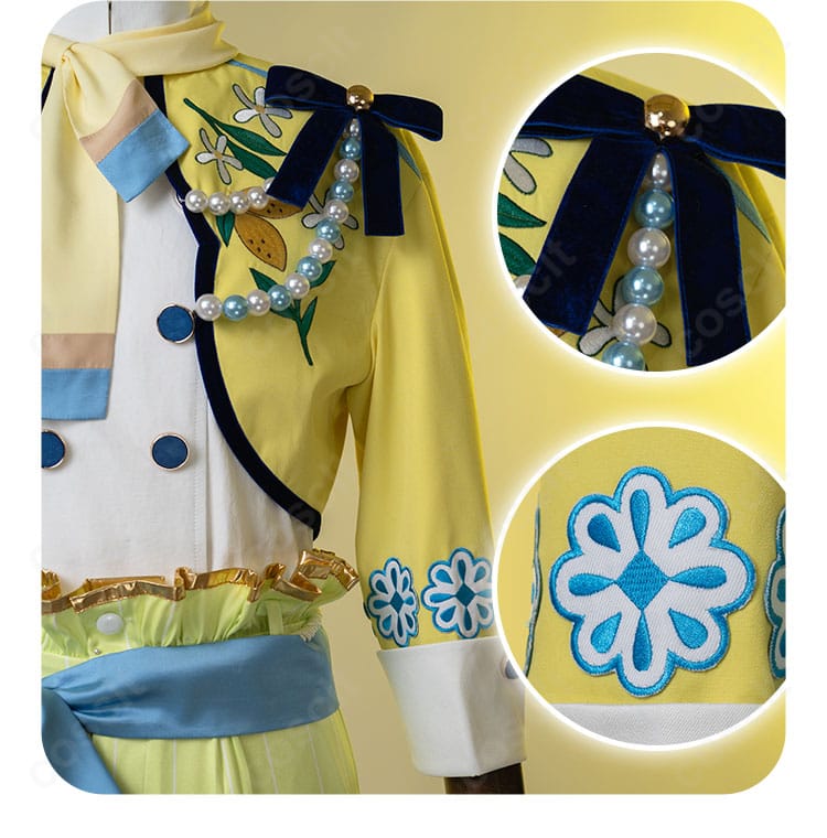 肩章（エポレット）装飾のアップ｜動きでも崩れにくい縫製と固定仕様