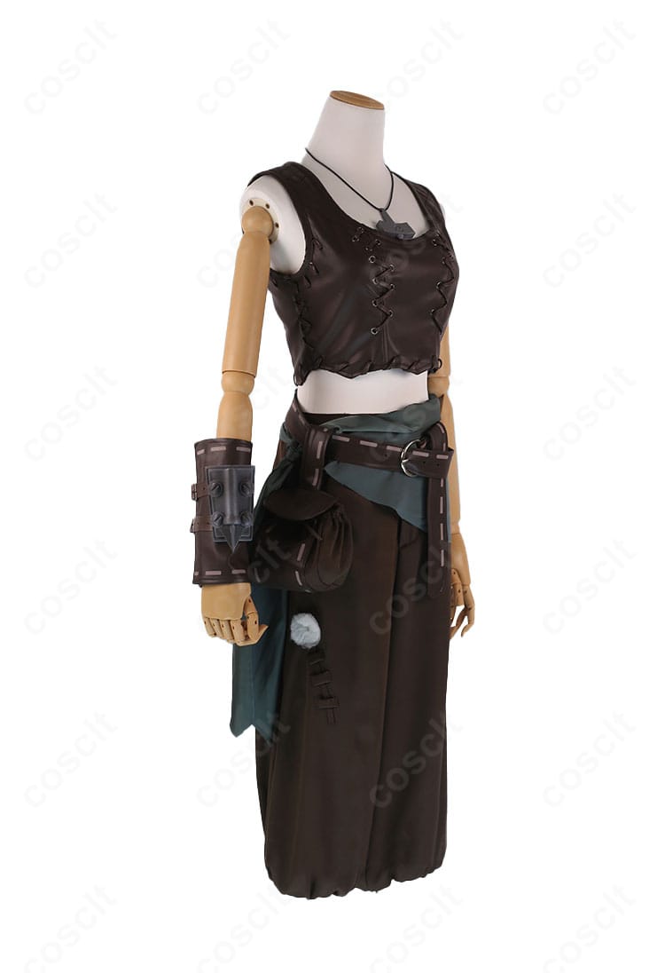 弓使い（ブリュンヒルド・ウェルフ）衣装の側面。ラインの落ち感とアームカバーの形状を詳細表示。