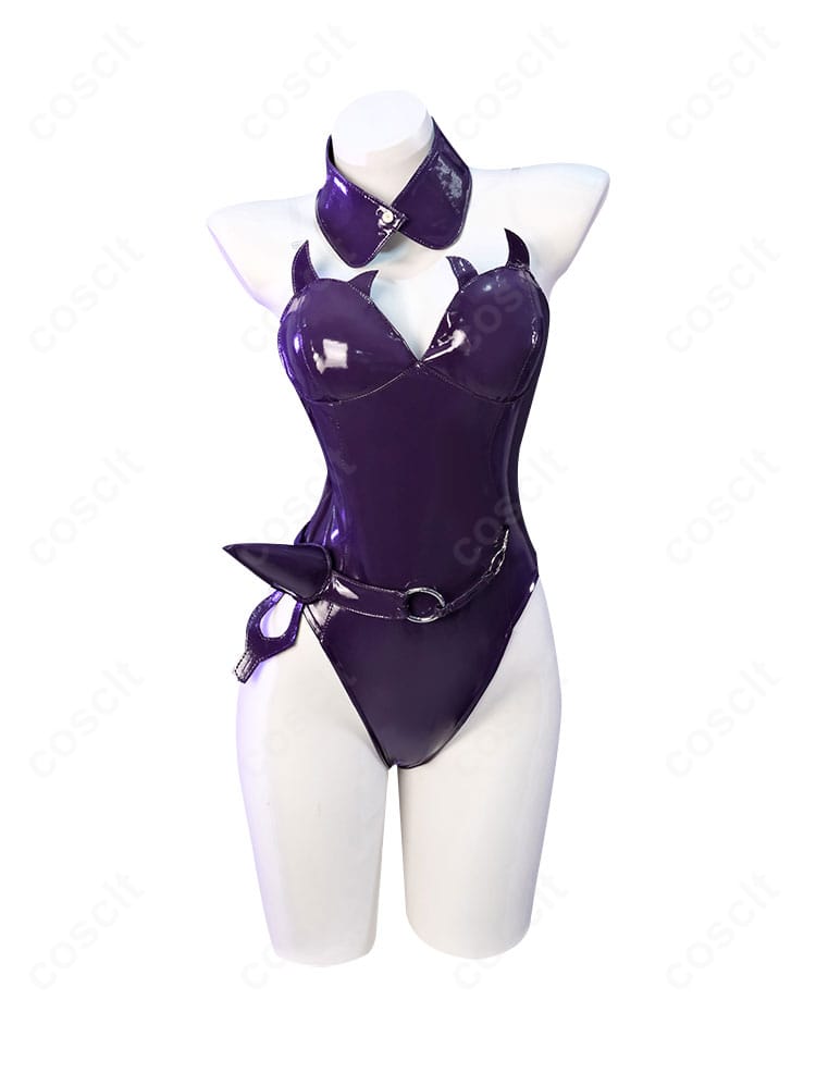 邪桒ナヅミ バニーガール衣装の後ろ姿。尾飾りと背面ライン、腰飾りのバランスを確認できるカット。