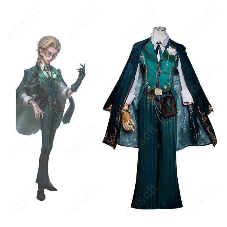 第五人格 騎士(リチャード・スターリング)の合成イメージ。高再現コスプレ衣装一式を着用した全身とキャラクターを比較できる画像。