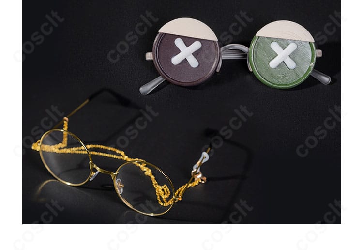 第五人格 騎士(リチャード・スターリング)コスプレのメガネ。フレーム形状とキャラクターらしさが伝わる。