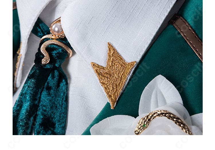 第五人格 騎士(リチャード・スターリング)襟装飾の拡大。高級感ある素材感と配色のコントラストを確認できる。