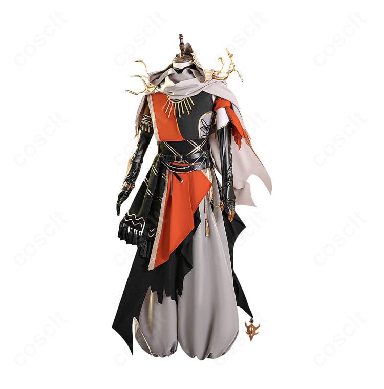 第五人格 傭兵コスプレ衣装の左側面。腰飾りとベルト位置のバランスが分かる画像