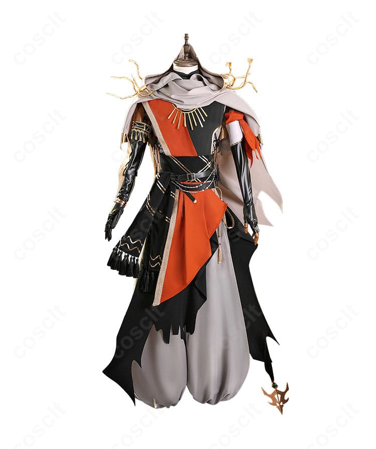 第五人格 傭兵コスプレ衣装の正面全体。コルセットベルトと胸飾りの配置が分かる高再現ショット