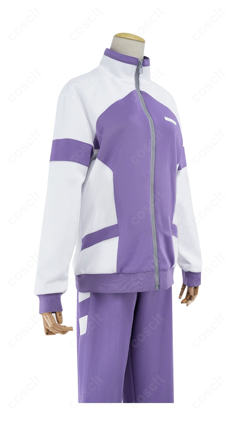 ウマ娘 オグリキャップ ジャージ右側ディテール。袖ラインと刺繍アクセント、縫製の仕上がり